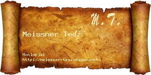 Meissner Teó névjegykártya